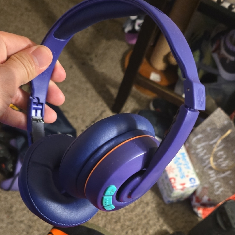 Skullcandy Purple and Orange Over-Ear Headphones